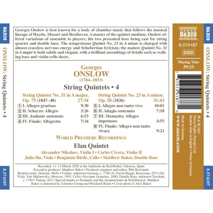 Onslow: String Quintets Vol. 4 - slide-1