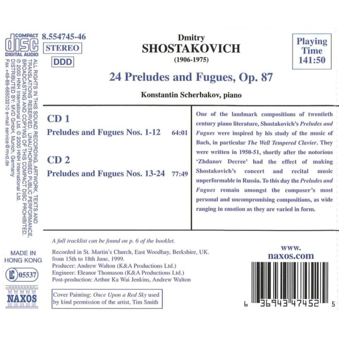 SHOSTAKOVICH: 24 Preludes and Fugues, Op. 87 - slide-1