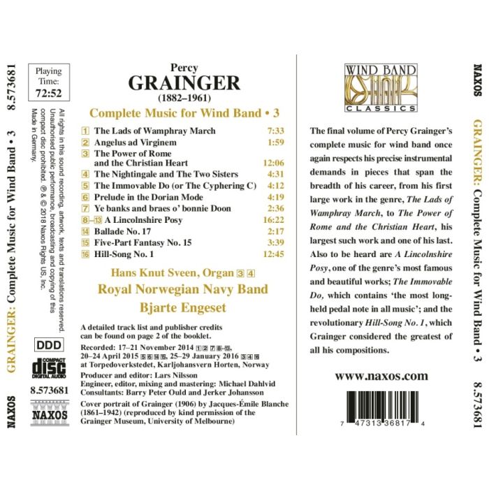 Grainger: Complete Music for Wind Band Vol. 3 - slide-1