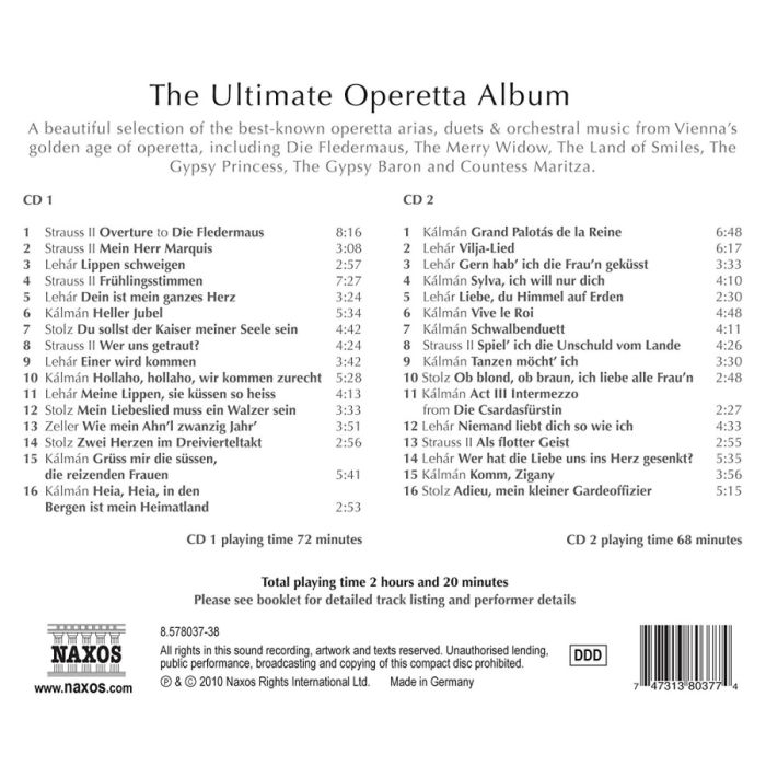 The Ultimate Operetta Album - wybór arii, duetów i fragm. orkiestrowych z najbardziej znanych wiedeńskich operetek (2 CD) - slide-1