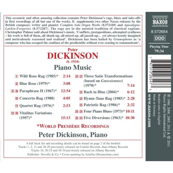 DICKINSON: Piano Music - slide-1