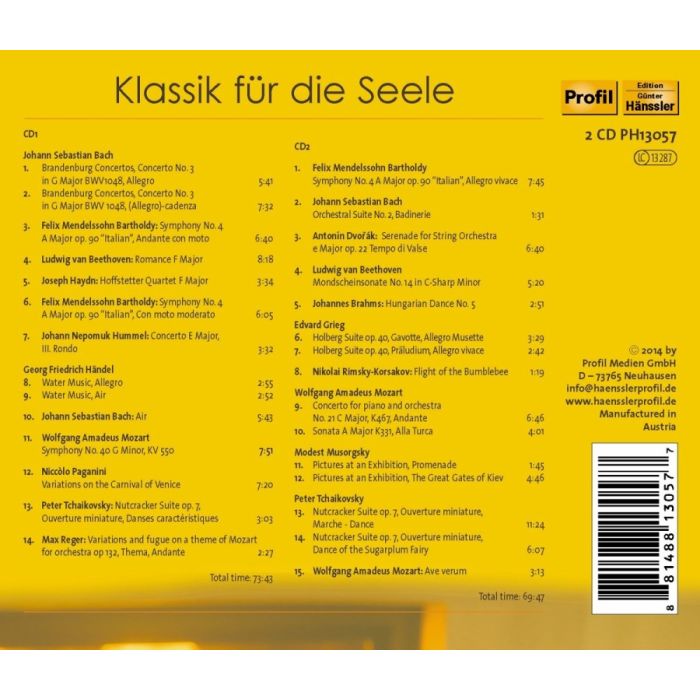Klassik für die Seele - Beethoven; Händel; Bach; Haydn; Brahms; Mozart; Grieg; Paganini; … - slide-1