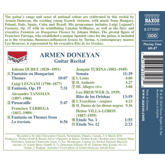 Guitar Laureate Recital - Armen Doneyan - Tarrega Turina Brouwer Villa-Lobos … - slide-1