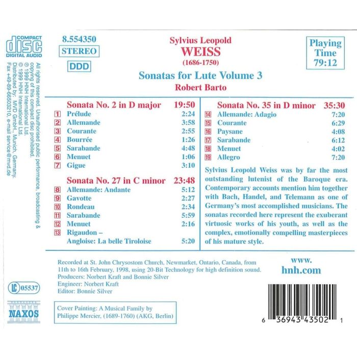 WEISS: Sonatas for Lute Vol. 3 - slide-1