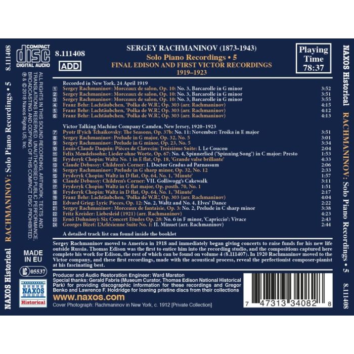 Rachmaninov: Solo Piano Recordings Vol. 5 - slide-1