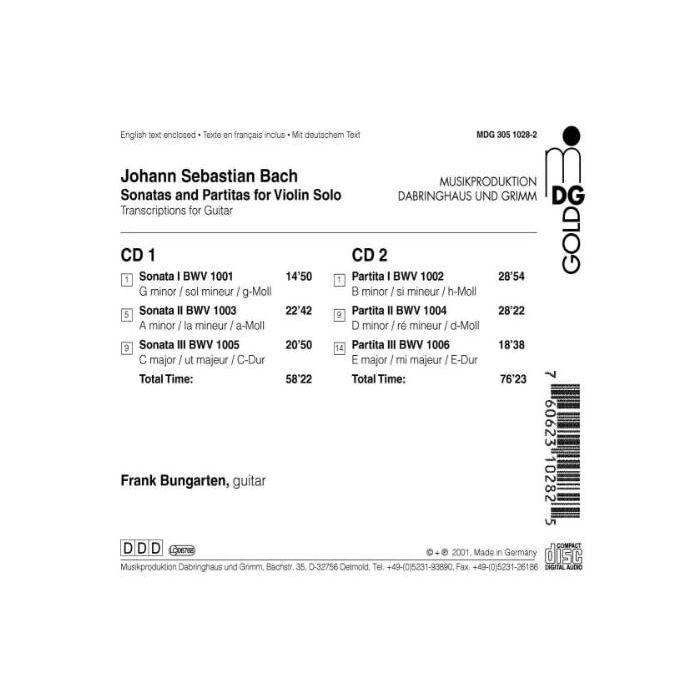 BACH: Sonatas and Partitas BWV 1001-1006 for guitar - slide-1