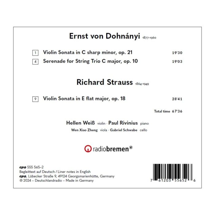 Dohnányi & Strauss: Violin Sonatas - slide-1