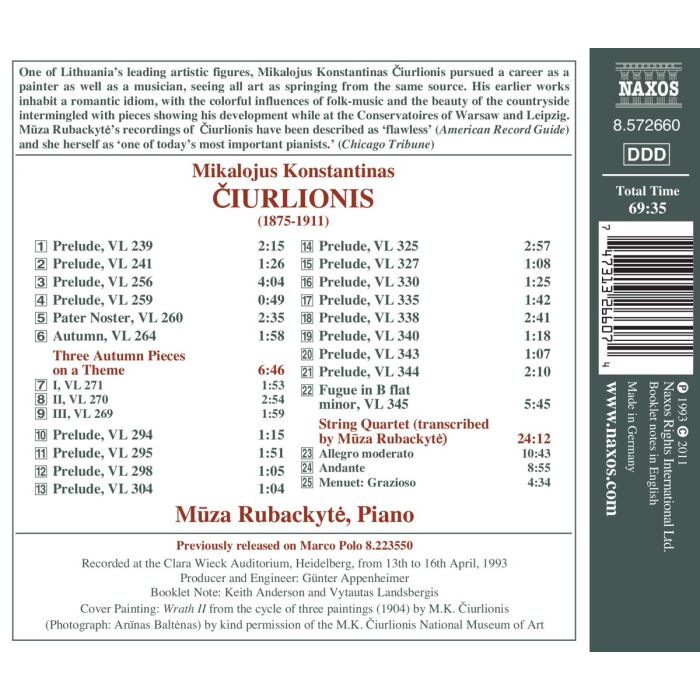 CIURLIONIS: Piano Music Vol. 2 - slide-1