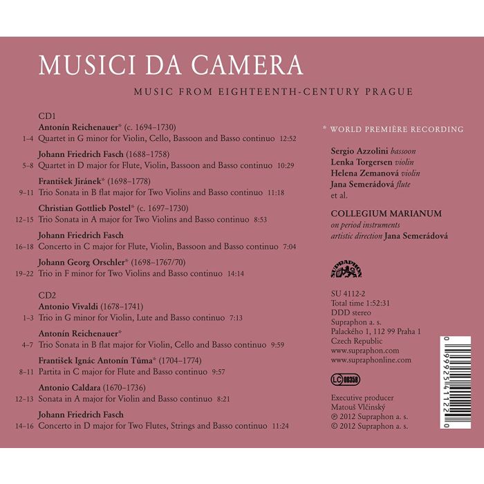 Musici da Camera - Reichenauer, Jiranek, Vivaldi, Fasch, Caldara, Tuma, Postel, Orschler - slide-1
