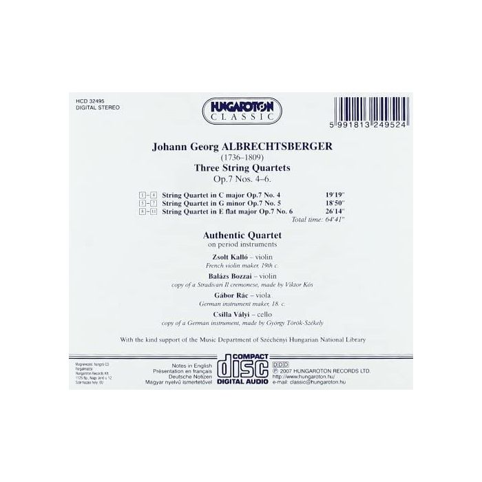 Albrechtsberger: Three String Quartets - slide-1