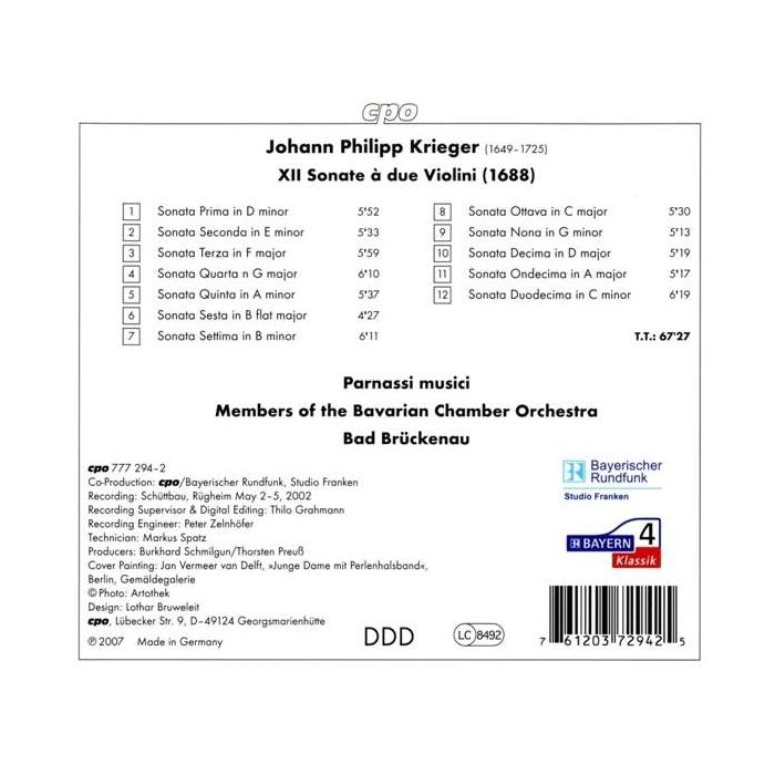 Krieger: XII Sonate a due Violini - slide-1