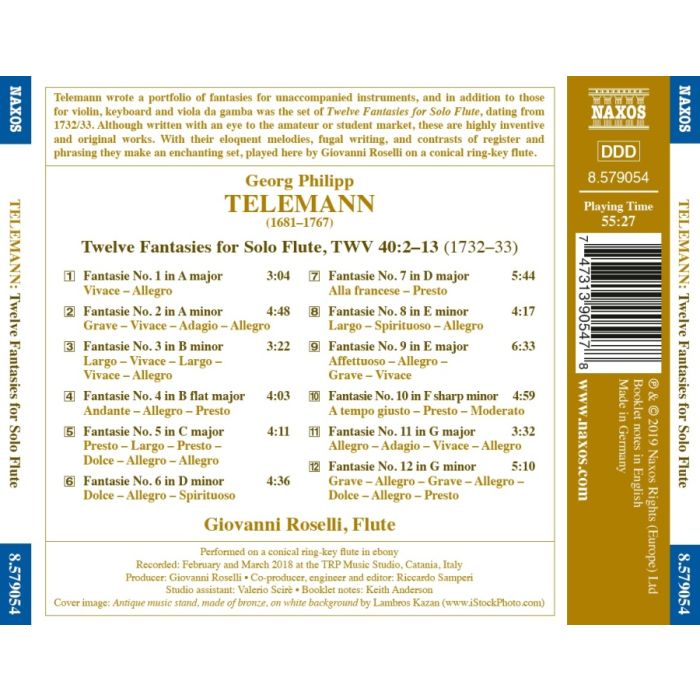 Telemann: 12 Fantasies for Solo Flute - slide-1