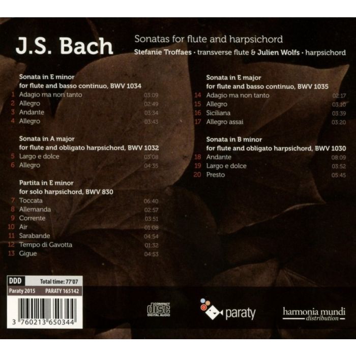 Bach: Sonatas for flute & harpsichord - slide-1