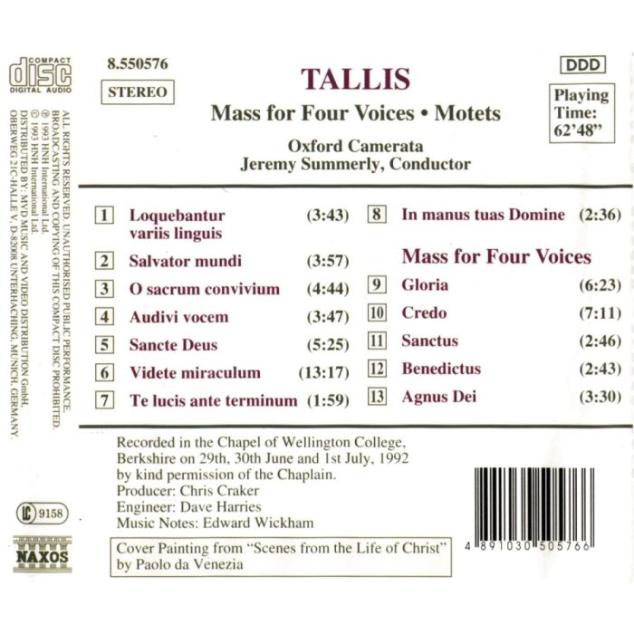 Tallis: Mass for Four Voices, Motets - slide-1
