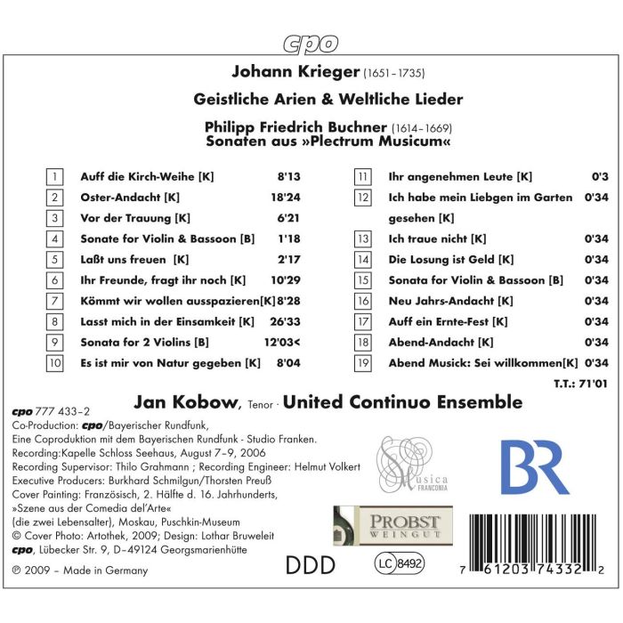 Krieger: Love Songs and Arias - slide-1