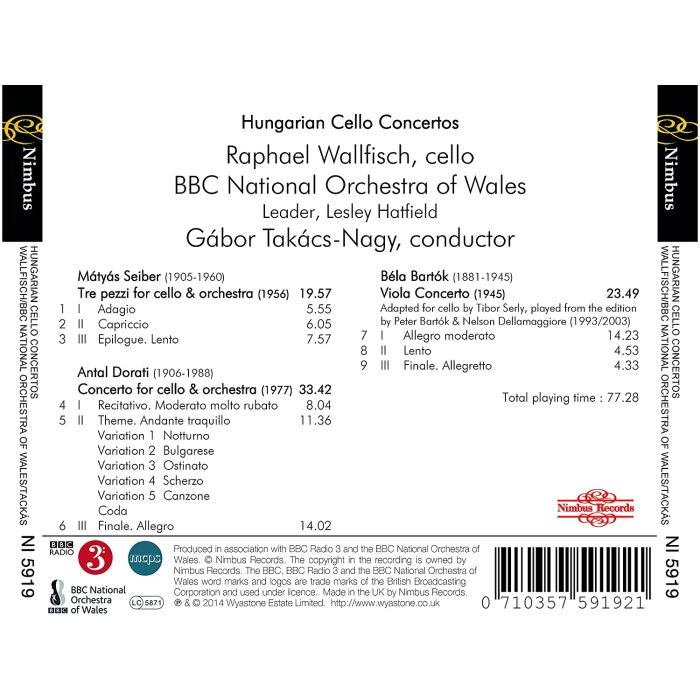 Seiber, Dorati, Bartok: Hungarian Cello Concertos - slide-1