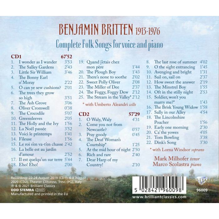 Britten: Complete Folk Songs for voice and piano - slide-1