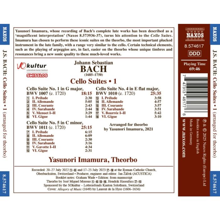 Bach: Cello Suites Vol. 1 (arr. for theorbo) - slide-1