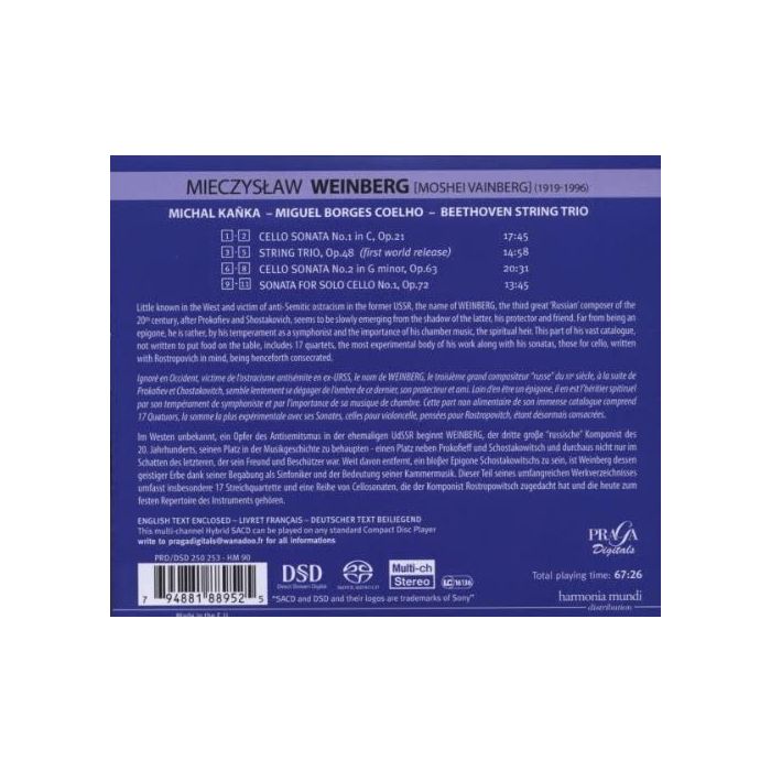 Weinberg: Cello Sonatas Op. 21, 63 & 72, String Trio Op. 48  SACD - slide-1