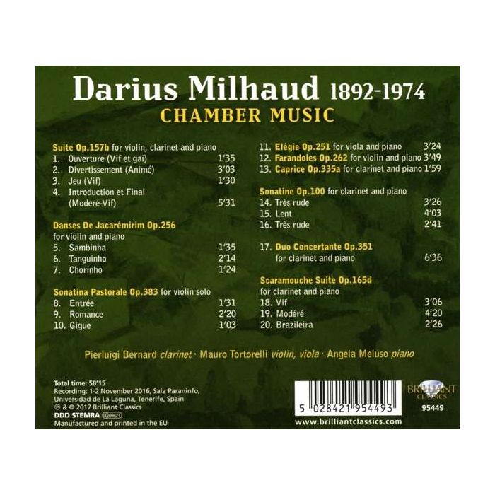 Milhaud: Chamber Music - slide-1