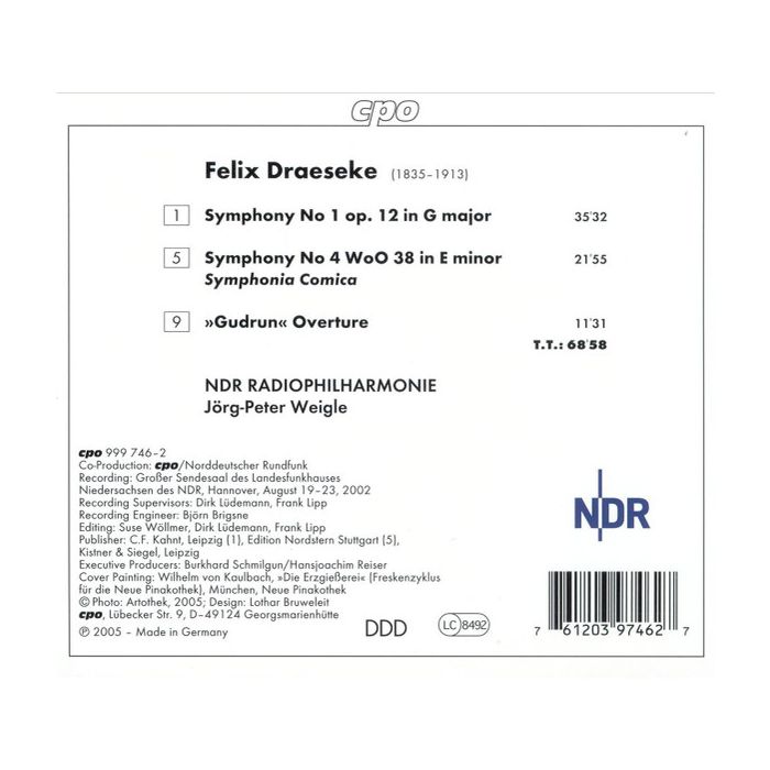 DRAESKE: Symphonies nos. 1 - 4 - slide-1