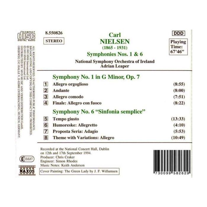 NIELSEN: Symphonies nos. 1 & 6 - slide-1
