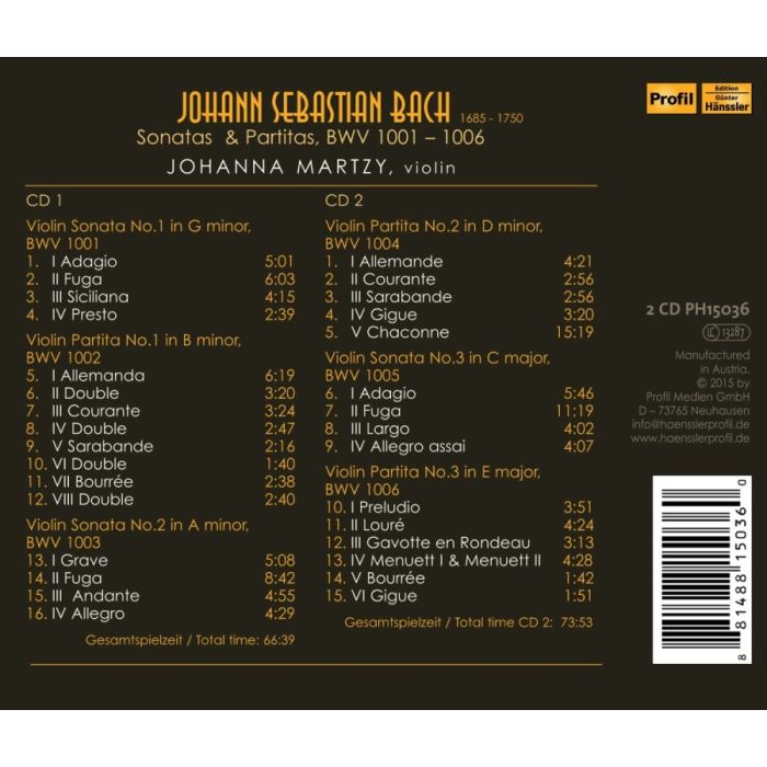 Bach: Sonatas & Partitas BWV 1001 - 1006 - slide-1