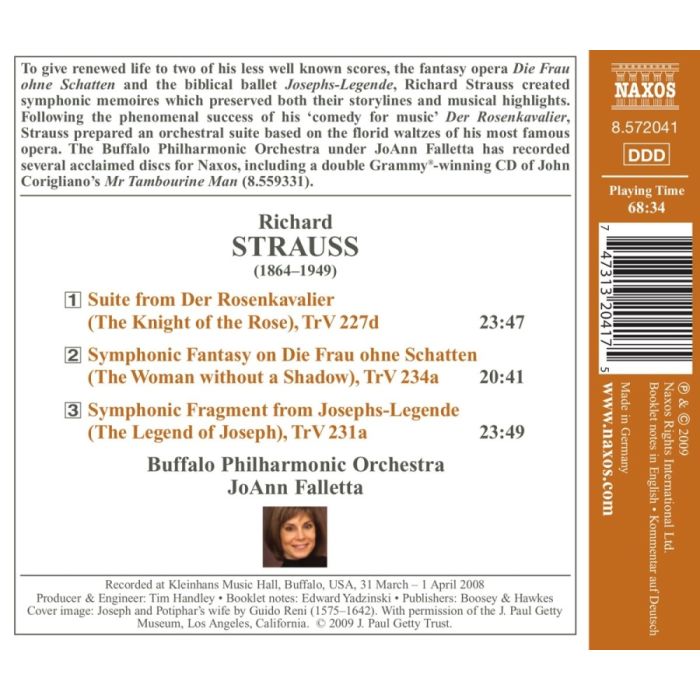 Strauss: Josephs-Legende, Der Rosenkavalier, Die Frau ohne Schatten - Orchestral Suites - slide-1