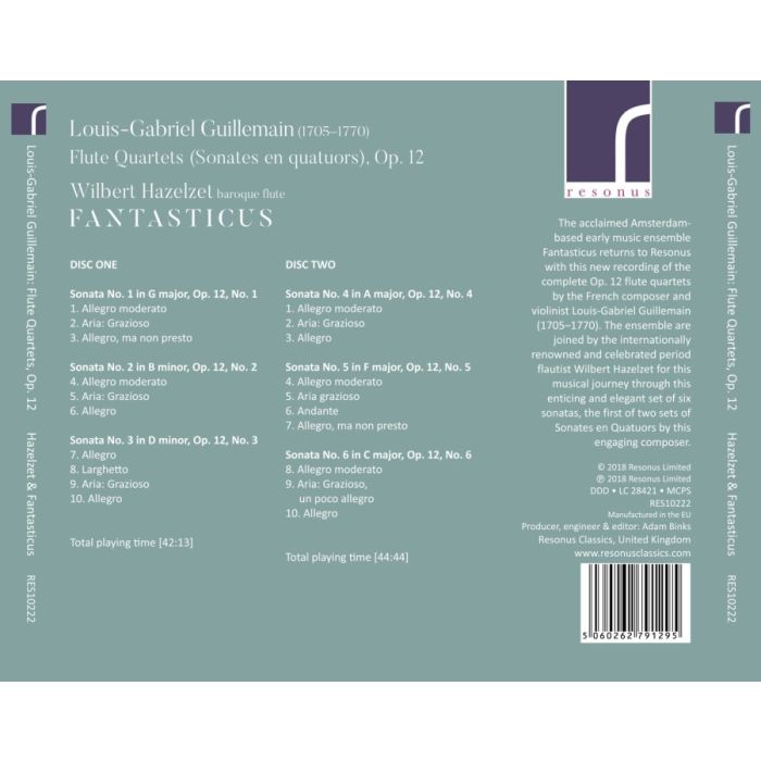 Guillemain: Flute Quartets Op. 12 - slide-1
