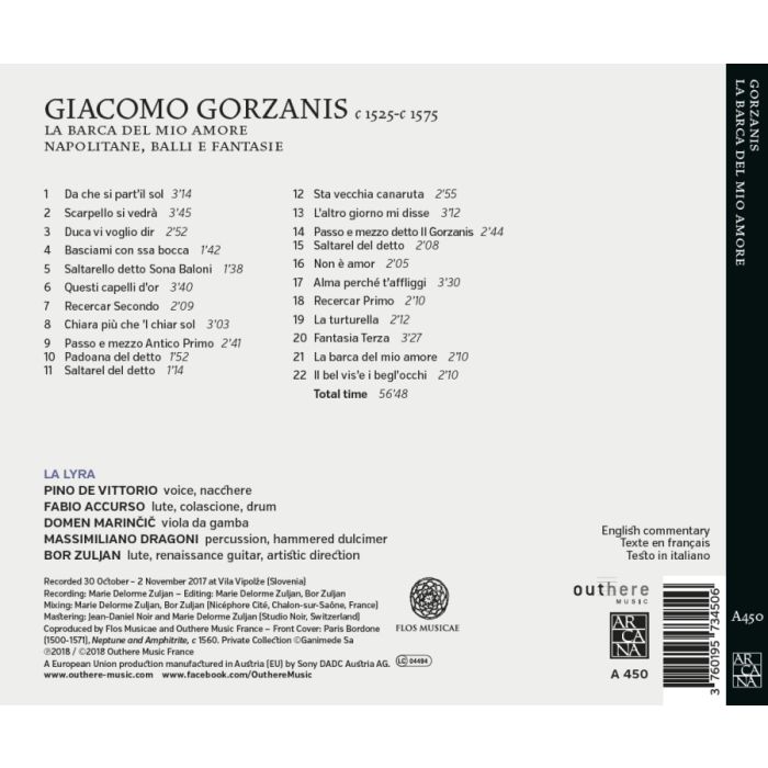 Gorzanis: La Barca del mio Amore - napolitane, balli e fantasie - slide-1