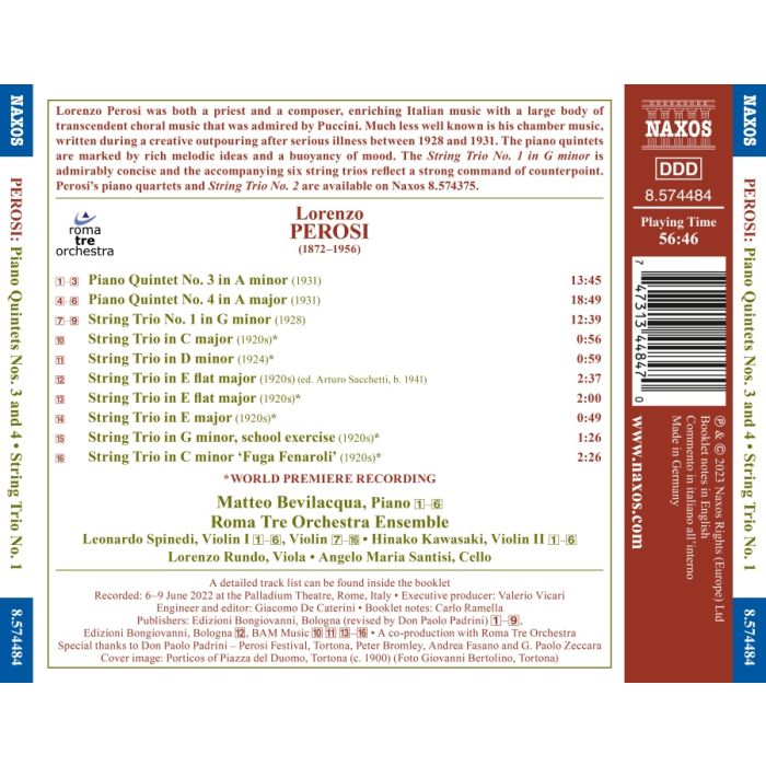Perosi: Piano Quintets; String Trios - slide-1