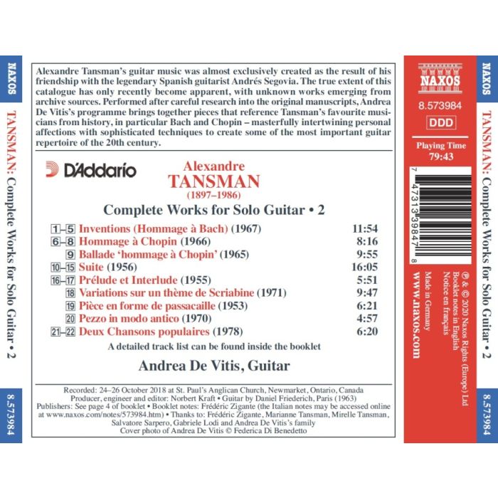 Tansman: Complete Works for Solo Guitar Vol. 2 - slide-1