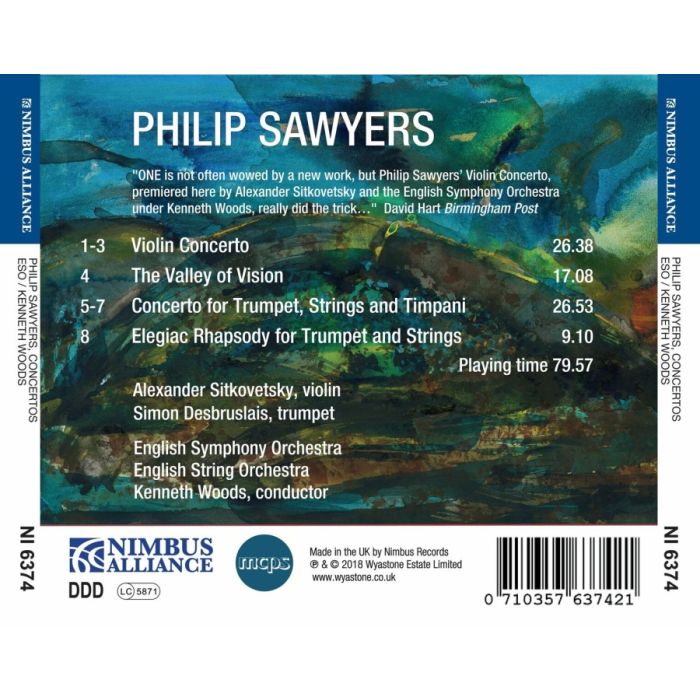 Sawyers: Violin Concerto; Concerto for Trumpet, Strings and Timpani - slide-1