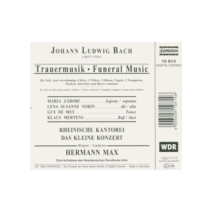 Bach Jochan Ludwig: Trauermusik - slide-1