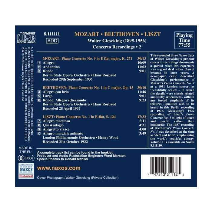 MOZART / BEETHOVEN / LISZT: Piano Concertos - slide-1