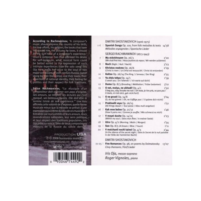 Shostakovich / Rachmaninov: Songs - slide-1