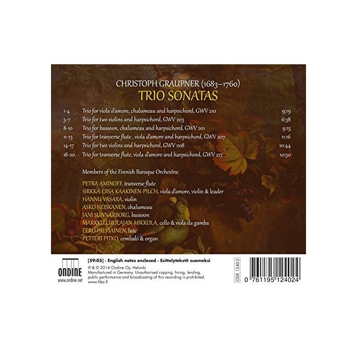 Graupner: Trio Sonatas - slide-1