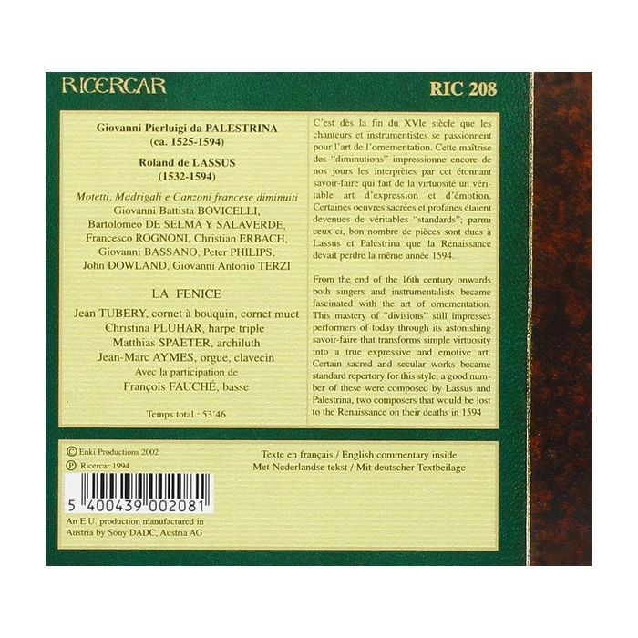 Lasso & Palestrina: Motetti, Madrigali e Canzoni - slide-1