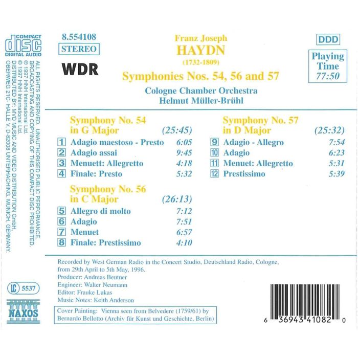 HAYDN: Symphonies nos. 54, 56, 57 - slide-1