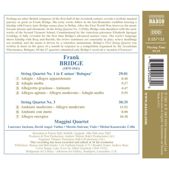 BRIDGE: String quartets nos. 1 & 3 - slide-1