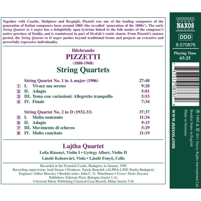 PIZZETTI: String Quartets - slide-1