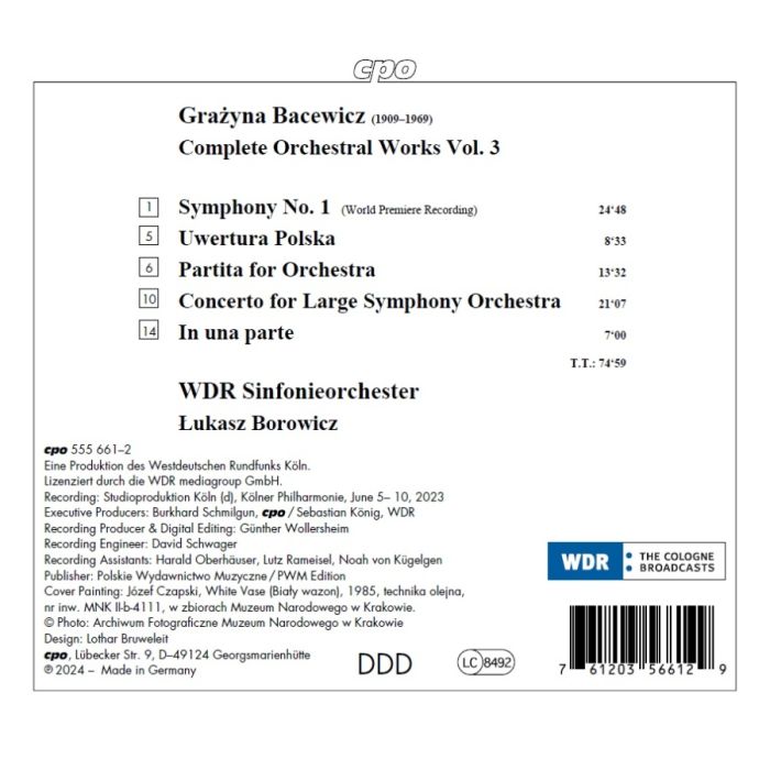 Bacewicz: Complete Orchestral Works Vol. 3 - slide-1