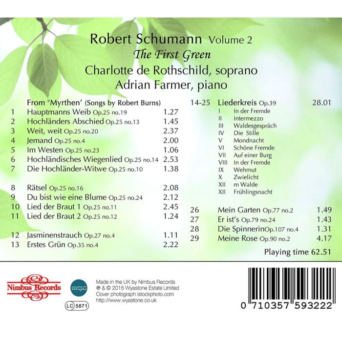 The First Green, Songs of Robert Schumann vol. 2 - slide-1