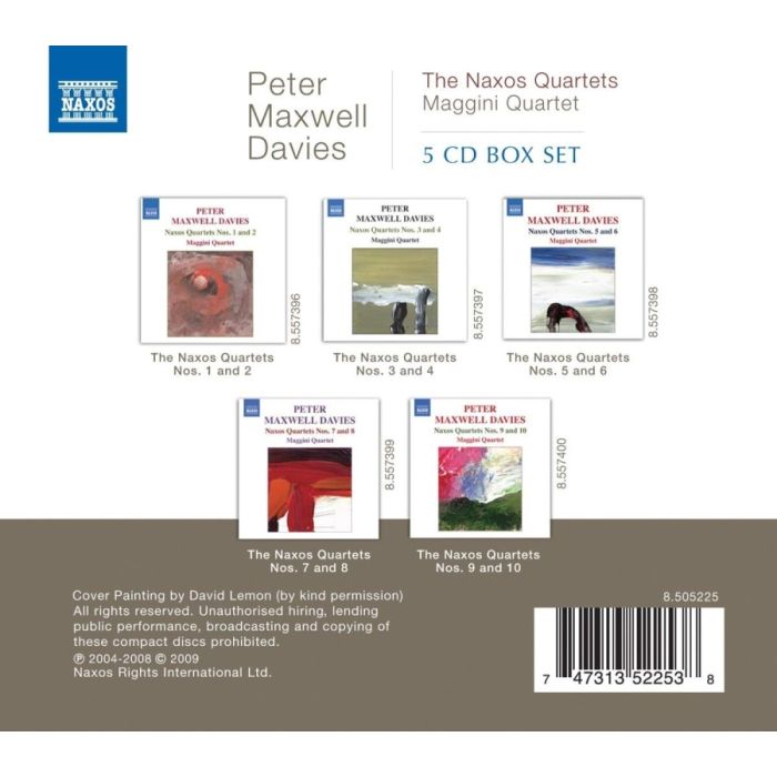 Maxwell Davies: Naxos Quartets Nos. 1-10 - slide-1