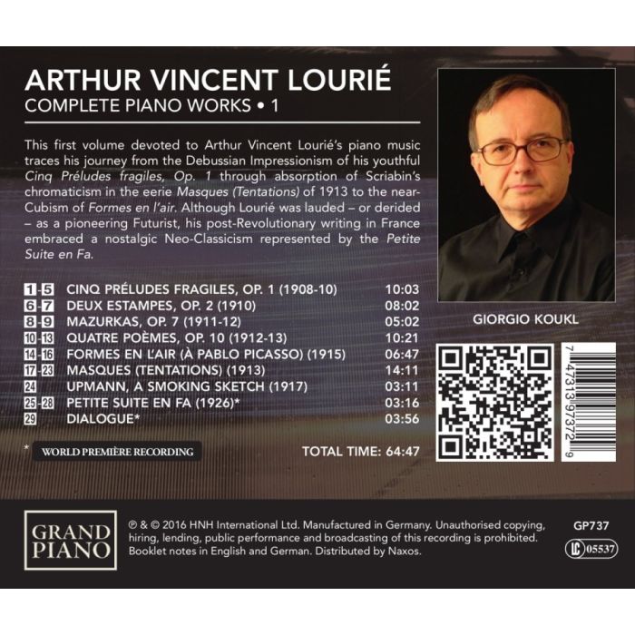 Lourié: Piano Works Vol. 1 - slide-1
