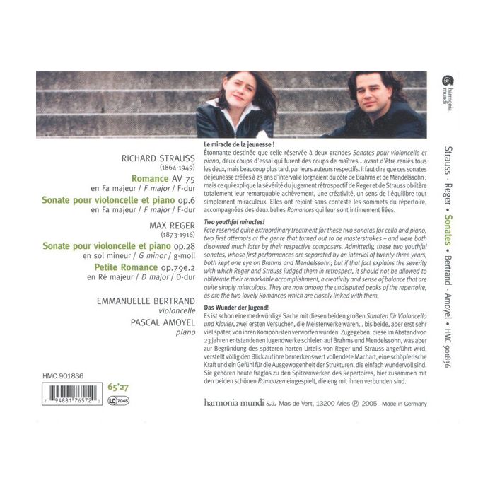 Strauss & Reger: Sonates pour violoncelle  - slide-1