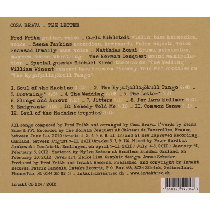 Fred Frith:The Letter - slide-1