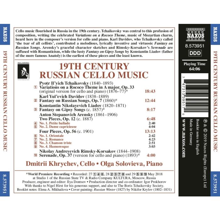 19th Century Russian Cello Music - slide-1