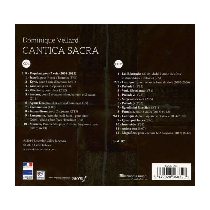 Cantica Sacra - Requiem, Lamentatio, Miserere, Béatitudes, Cantiques, Fantaisie, Magnificat - slide-1