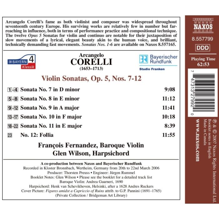 CORELLI: Violin Sonatas Op.5 Nos. 7-12 - slide-1